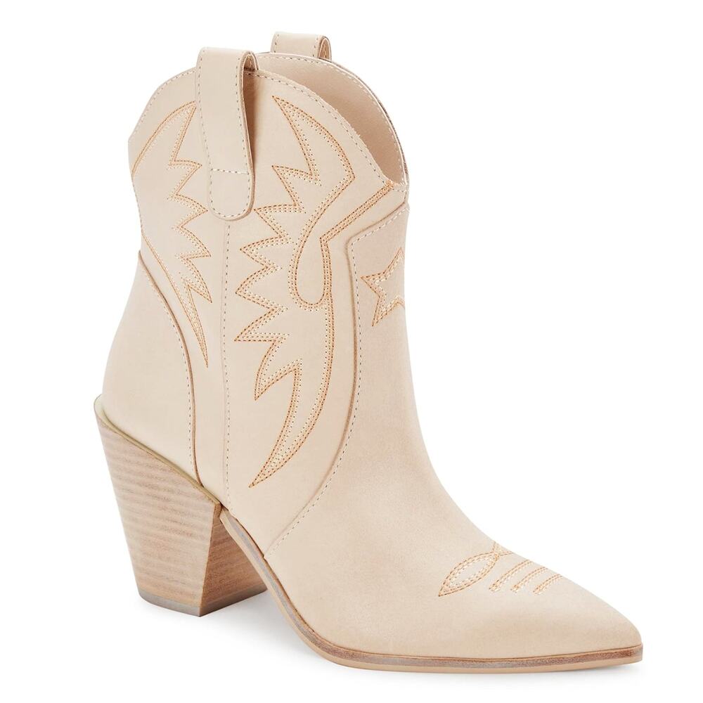 NWT Mi.iM Women's Nina Embroidered Western  Cowboy Ankle Booties - Picture 4 of 9